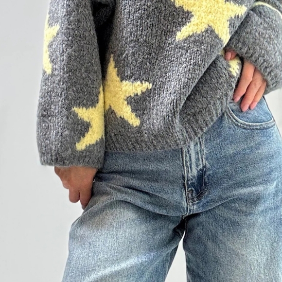 Wide Leg Stretch Blue Jeans - Picture 3 of 7